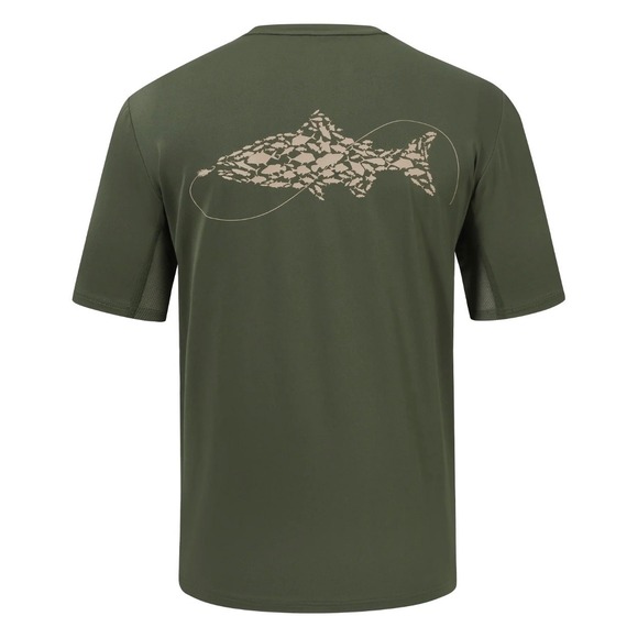 Other - Bassdash Men's UPF50+ Graphic Short Sleeve Sun Shirt – Green – Size Large – NWT